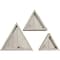 Ekena Millwork Triangle, Closed Back, Vintage Farmhouse Shadow Box Shelves, Barnwood Decor Collection, PK3 DECR15SBTRCBWH - alternate 1
